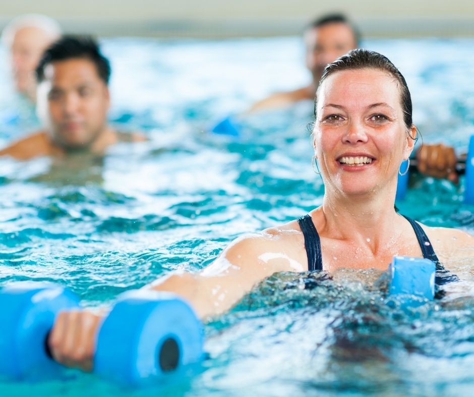 Aqua fitness en piscine chauffée à Bellevue
